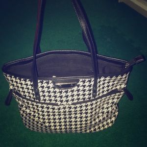 Black and white handbag